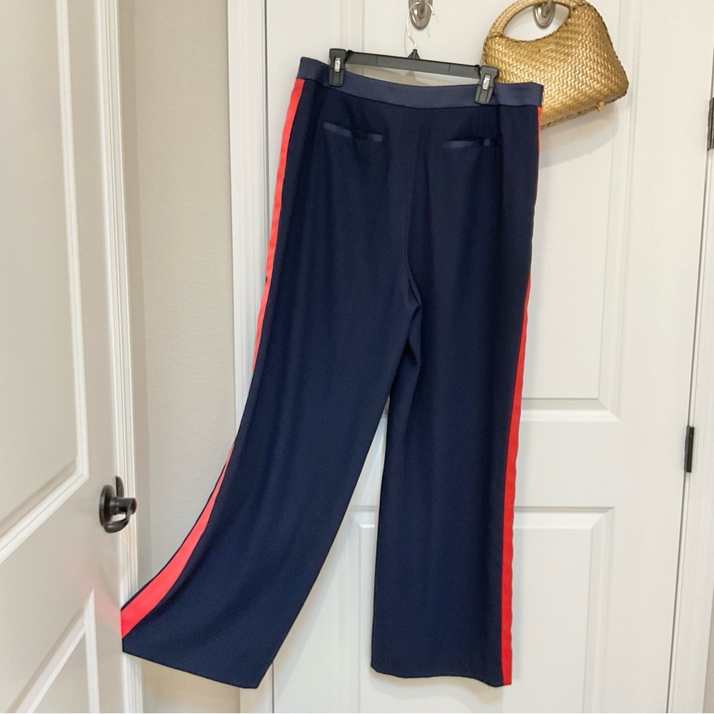 Boden Exeter Wide-Leg Pants Navy/Red Size 12, EUC - Picture 6 of 8